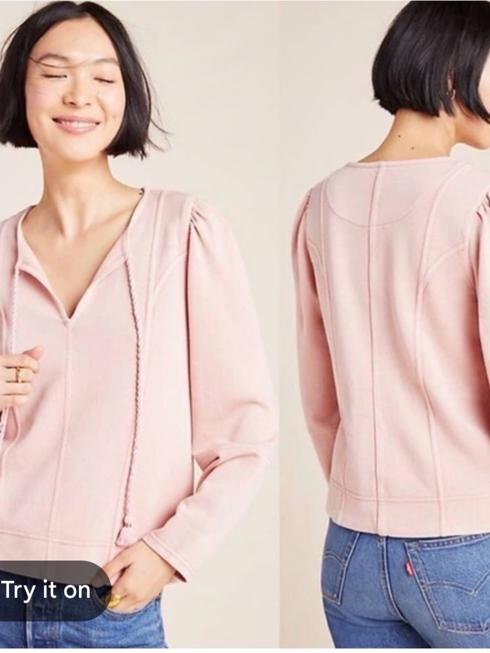 Anthropologie Maeve Dusty Rose Pullover Top